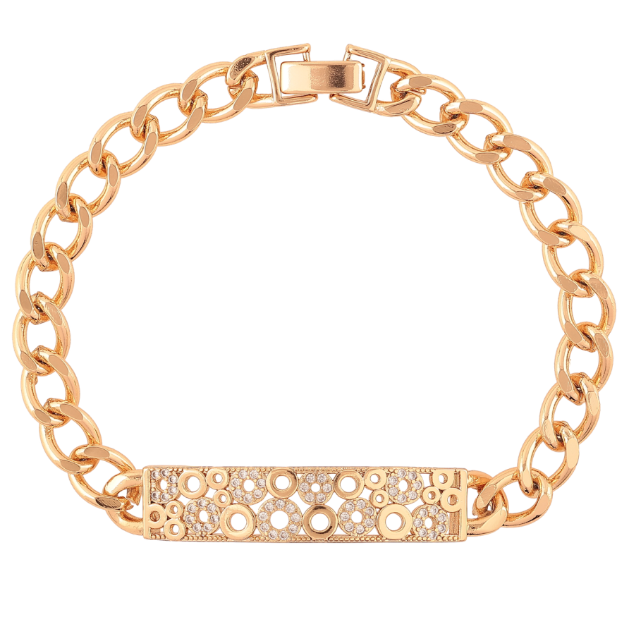 Браслет Xuping Позолота 18K Цепочка Панцирная с декоративной вставкой длина 20см х 7-9мм фото №1 Браслет Xuping Позолота 18K Цепочка Панцирная с декоративной вставкой длина 20см х 7-9мм фото №1