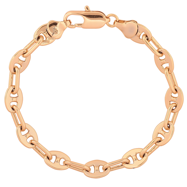 Браслет Xuping Позолота 18K Цепочка плетение Морская цепь длина 18.5см х 5-7мм фото №1 Браслет Xuping Позолота 18K Цепочка плетение Морская цепь длина 18.5см х 5-7мм фото №1