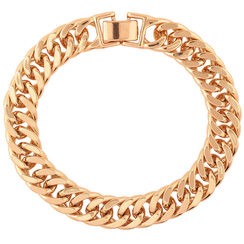 Браслет Xuping Позолота 18K Цепочка плетение Кобра длина 18.5см х 10мм фото №1 Браслет Xuping Позолота 18K Цепочка плетение Кобра длина 18.5см х 10мм фото №1