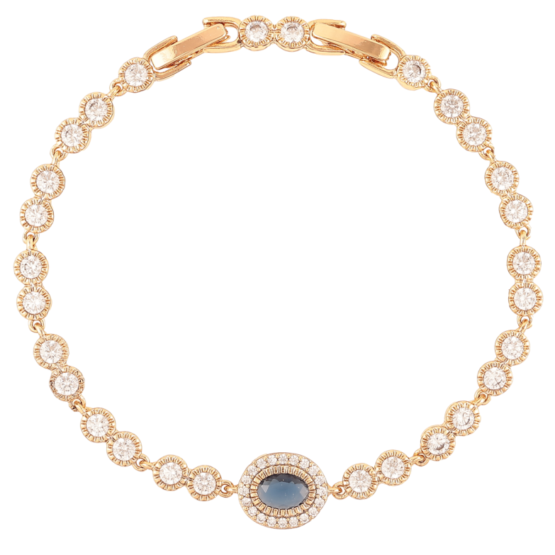 Браслет Xuping Позолота 18K Инкрустация кристаллами длина с доп.замком 17.5,19.5см х 4-9мм фото №1