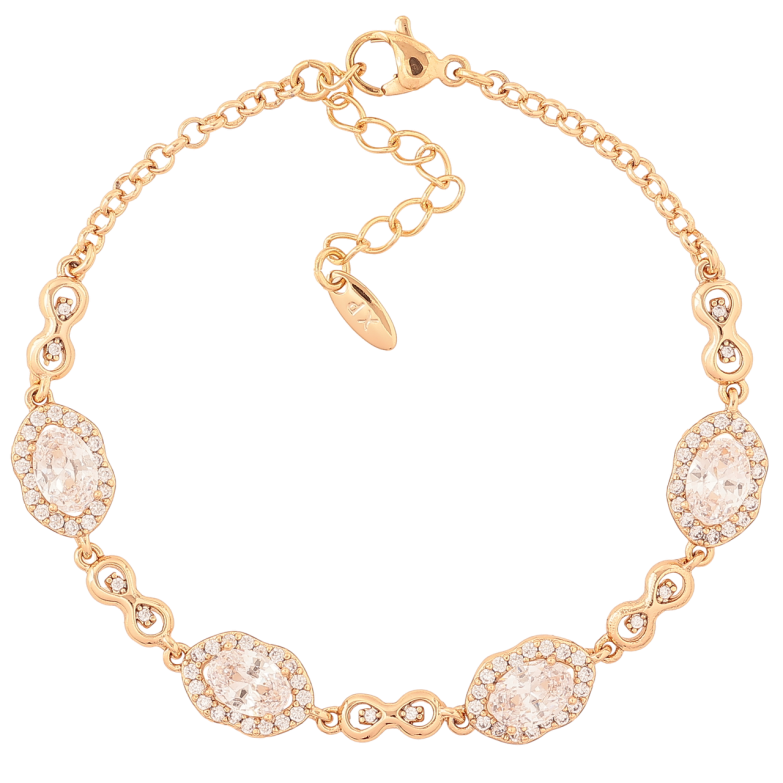 Браслет Xuping Позолота 18K Узор с кристаллами длина с доп.цепочкой 17-20см х 2-8мм фото №2 Браслет Xuping Позолота 18K Узор с кристаллами длина с доп.цепочкой 17-20см х 2-8мм фото №2