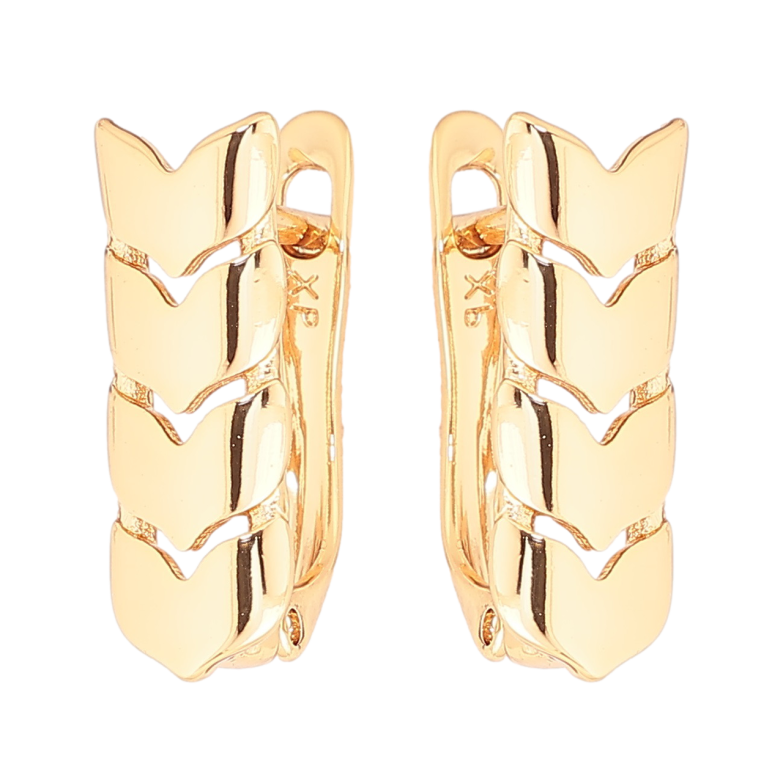 Сережки Xuping Позолота 18K англійський замок «Колоски» фото №3 Сережки Xuping Позолота 18K англійський замок «Колоски» фото №3