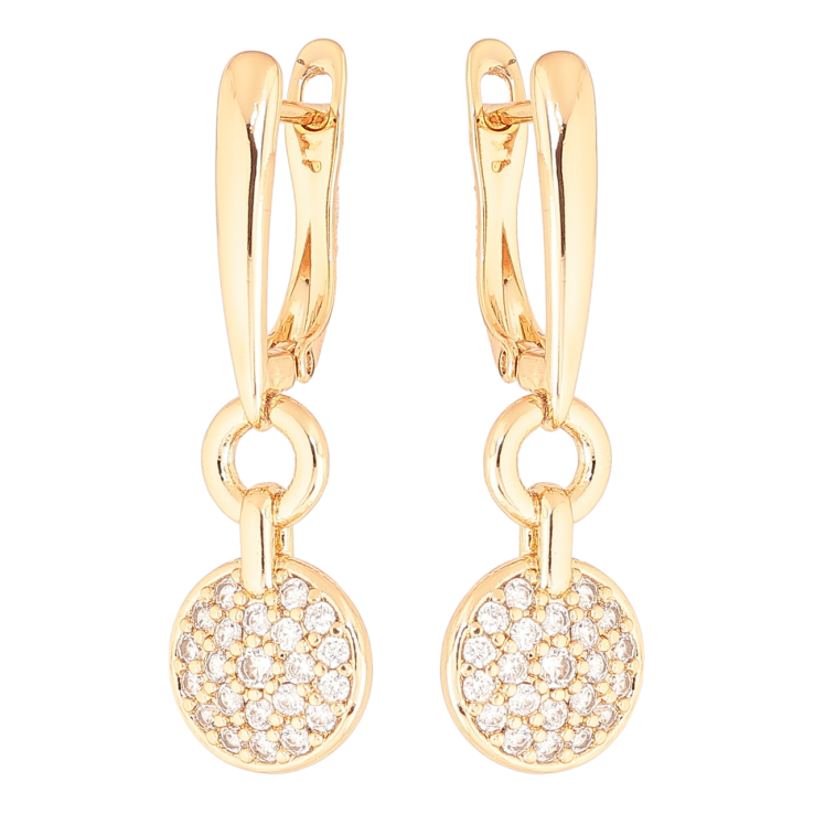 Серьги Xuping Позолота 18K английский замок Подвески с инкрустацией кристаллами фото №13