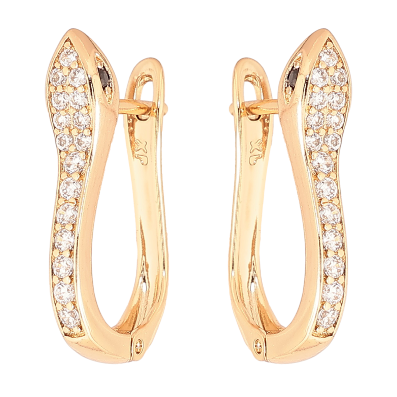 Серьги Xuping Позолота 18K английский замок Змеи фото №1