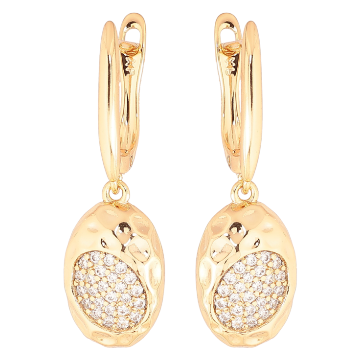 Серьги Xuping Позолота 18K английский замок Овальные подвески с кристаллами фото №12 Серьги Xuping Позолота 18K английский замок Овальные подвески с кристаллами фото №12