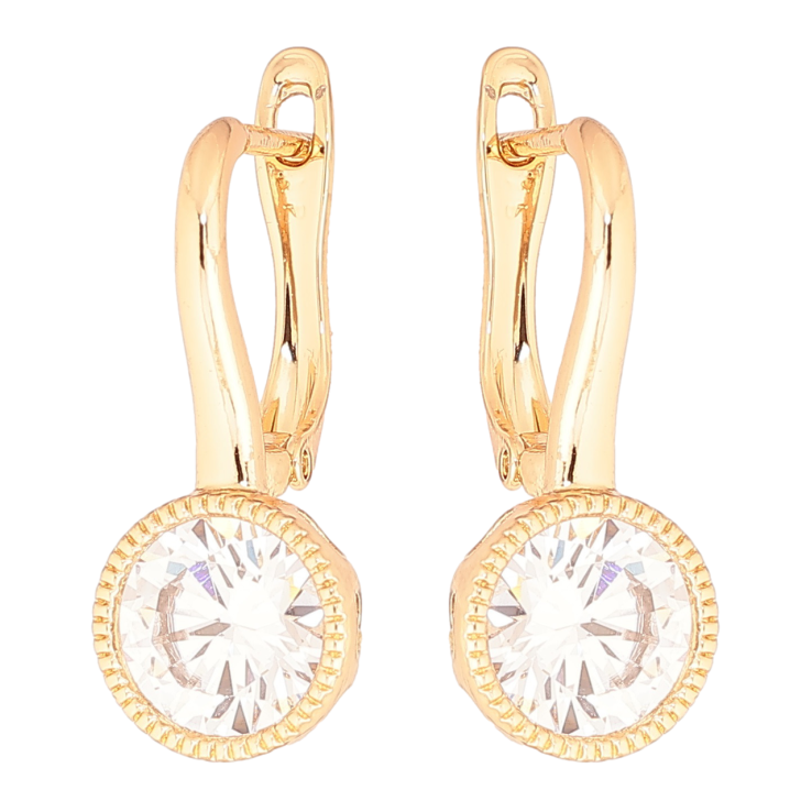 Серьги Xuping Позолота 18K английский замок Кристаллы на дужках фото №22 Серьги Xuping Позолота 18K английский замок Кристаллы на дужках фото №22