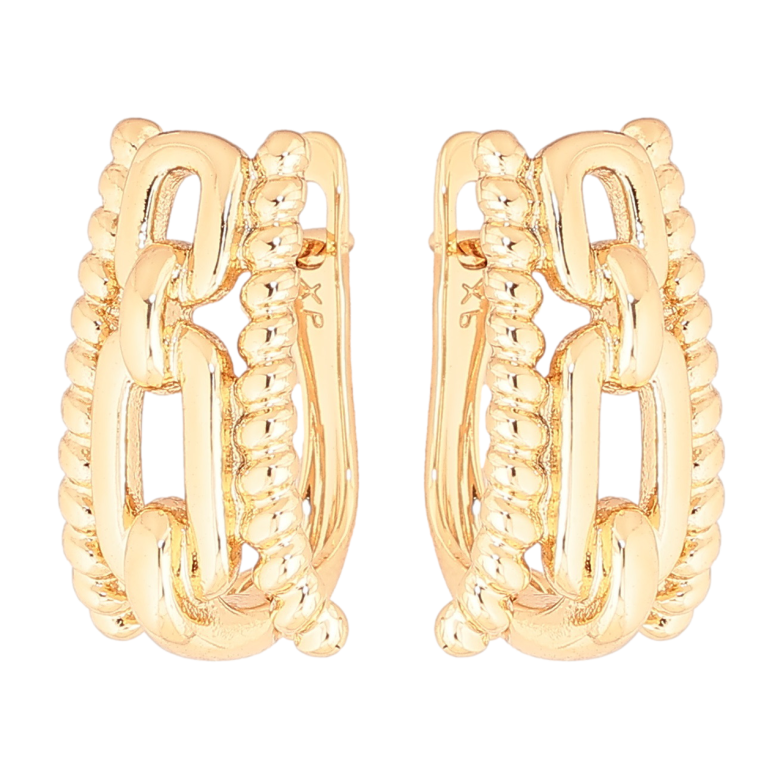 Сережки Xuping Позолота 18K англійський замок «Декоративний візерунок» фото №1 Сережки Xuping Позолота 18K англійський замок «Декоративний візерунок» фото №1