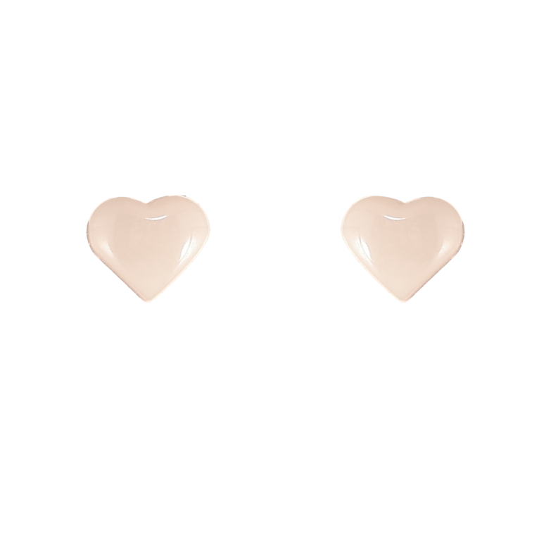 Серьги Xuping TTM Stainless Steel керамика пусеты Белые сердечки фото №1