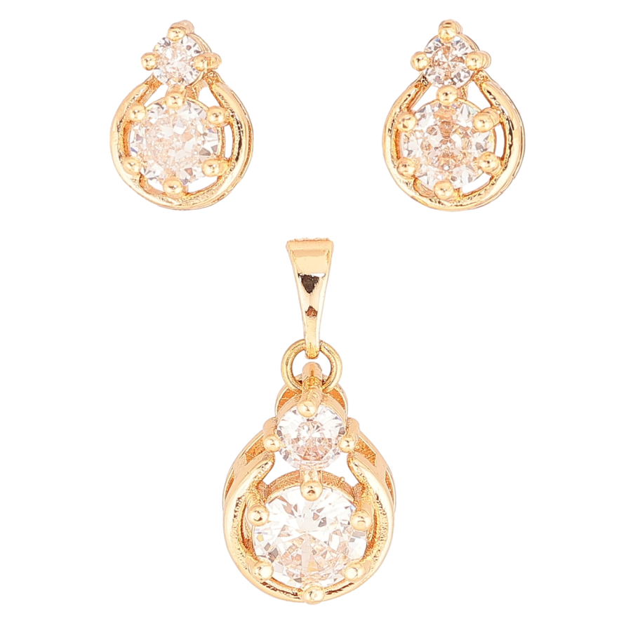 Набор Xuping M&L Цвет 18K Серьги Кулон Два кристалла фото №1 Набор Xuping M&L Цвет 18K Серьги Кулон Два кристалла фото №1