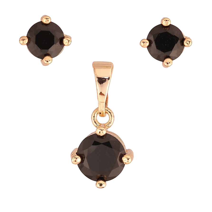 Набор Xuping M&L Цвет 18K Серьги Кулон Черные кристаллы ø 5мм и 7мм фото №1 Набор Xuping M&L Цвет 18K Серьги Кулон Черные кристаллы ø 5мм и 7мм фото №1