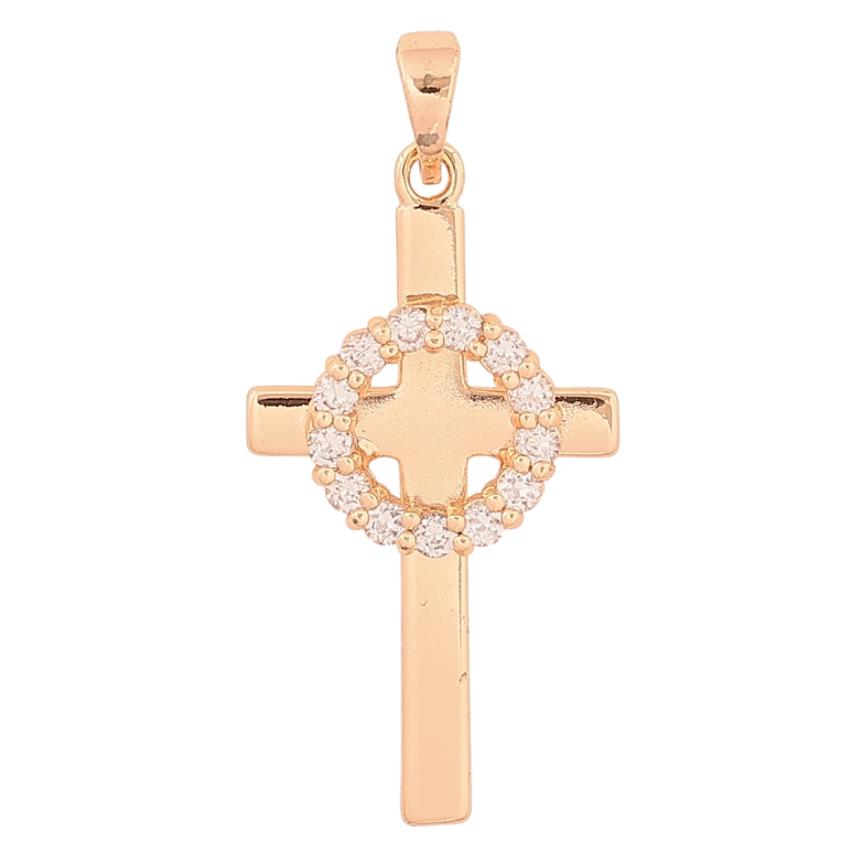 Кулон Xuping M&L Колір 18K «Хрест з кристалами» для ланцюжка до 5мм фото №1