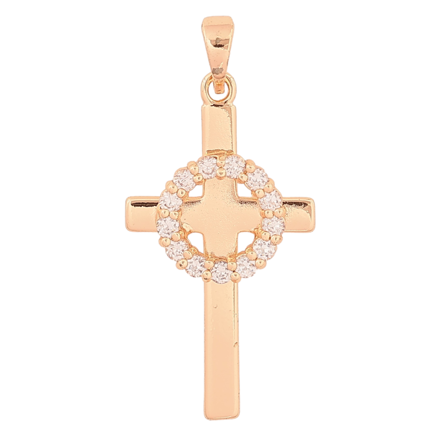 Кулон Xuping M&L Цвет 18K Крест с кристаллами для цепочки до 5мм фото №1