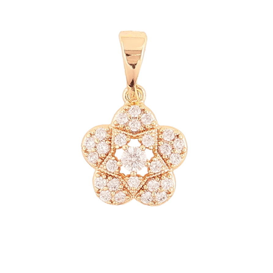 Кулон Xuping M&L Колір 18K Кришталева квіточка» для ланцюжка до 5мм фото №1