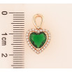 Кулон Xuping M&L Цвет 18K Зеленое кристальное сердечко для цепочки до 3мм фото №2
