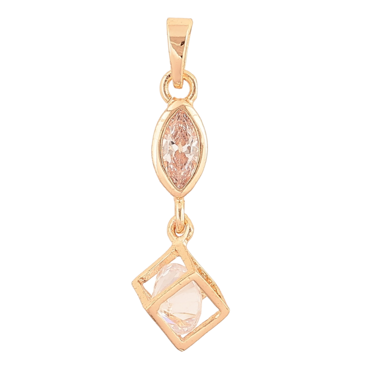 Кулон Xuping M&L Колір 18K Куб з кристалом» для ланцюжка до 5мм фото №25 Кулон Xuping M&L Колір 18K Куб з кристалом» для ланцюжка до 5мм фото №25