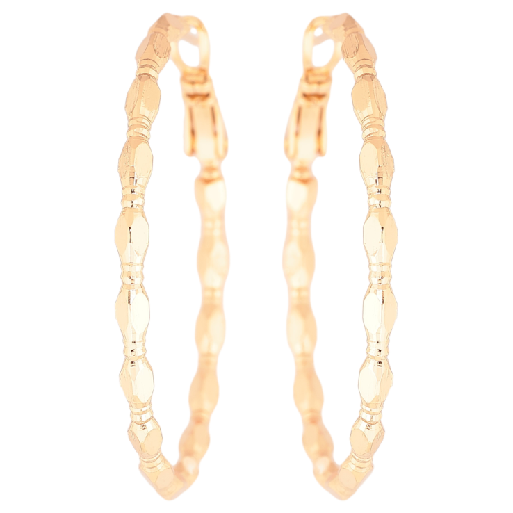 Сережки Xuping Позолота 18K кільця (конго) «Декоративний візерунок» ø 4см фото №22 Сережки Xuping Позолота 18K кільця (конго) «Декоративний візерунок» ø 4см фото №22