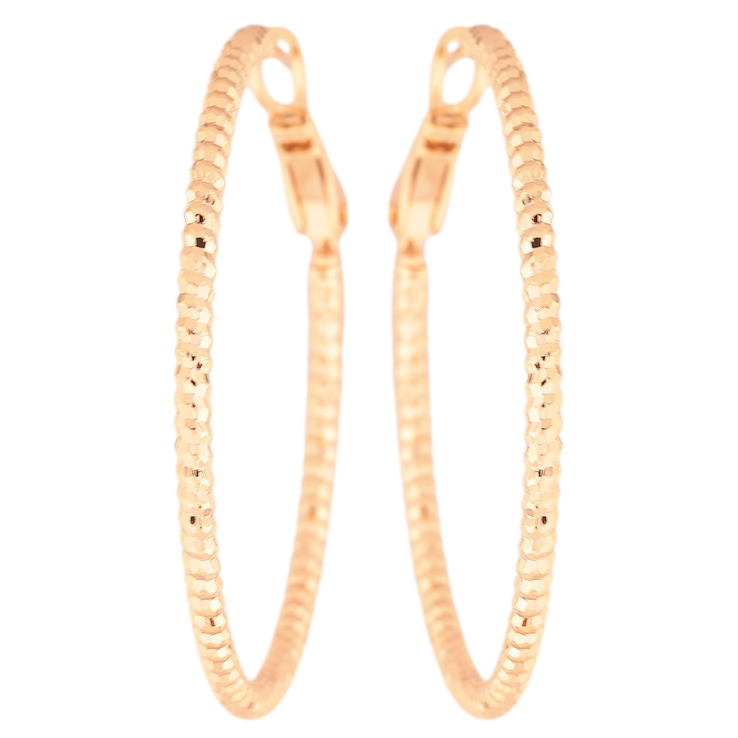 Сережки Xuping Позолота 18K кільця (конго) «Декоративний візерунок» ø 4см фото №23 Сережки Xuping Позолота 18K кільця (конго) «Декоративний візерунок» ø 4см фото №23