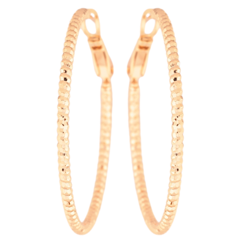 Серьги Xuping Позолота 18K кольца (конго) Декоративный узор ø 4см фото №1 Серьги Xuping Позолота 18K кольца (конго) Декоративный узор ø 4см фото №1
