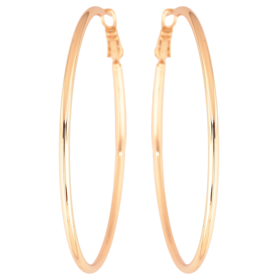 Сережки Xuping Позолота 18K кільця (конго) «Класика» ø 5.5см фото №1 Сережки Xuping Позолота 18K кільця (конго) «Класика» ø 5.5см фото №1