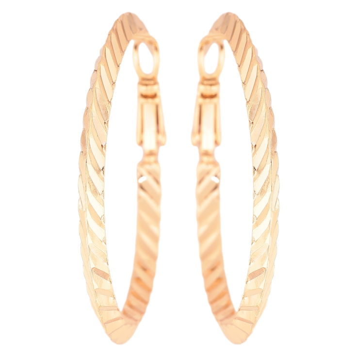 Сережки Xuping Позолота 18K кільця (конго) «Декоративний візерунок» ø 4см фото №20 Сережки Xuping Позолота 18K кільця (конго) «Декоративний візерунок» ø 4см фото №20