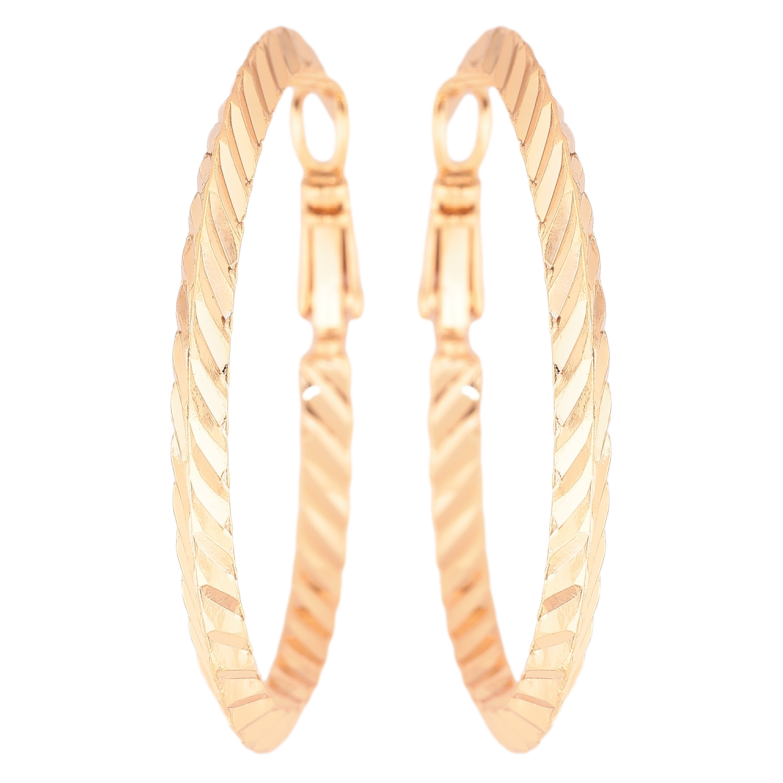 Серьги Xuping Позолота 18K кольца (конго) Декоративный узор ø 4см фото №1 Серьги Xuping Позолота 18K кольца (конго) Декоративный узор ø 4см фото №1