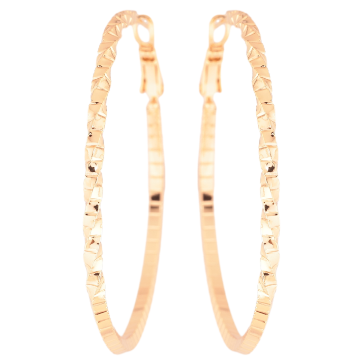 Сережки Xuping Позолота 18K кільця (конго) «Декоративний візерунок» ø 5см фото №18 Сережки Xuping Позолота 18K кільця (конго) «Декоративний візерунок» ø 5см фото №18