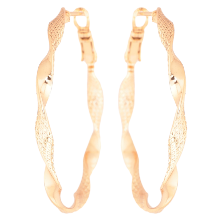 Сережки Xuping Позолота 18K кільця (конго) «Декоративний візерунок» ø 4см фото №21 Сережки Xuping Позолота 18K кільця (конго) «Декоративний візерунок» ø 4см фото №21