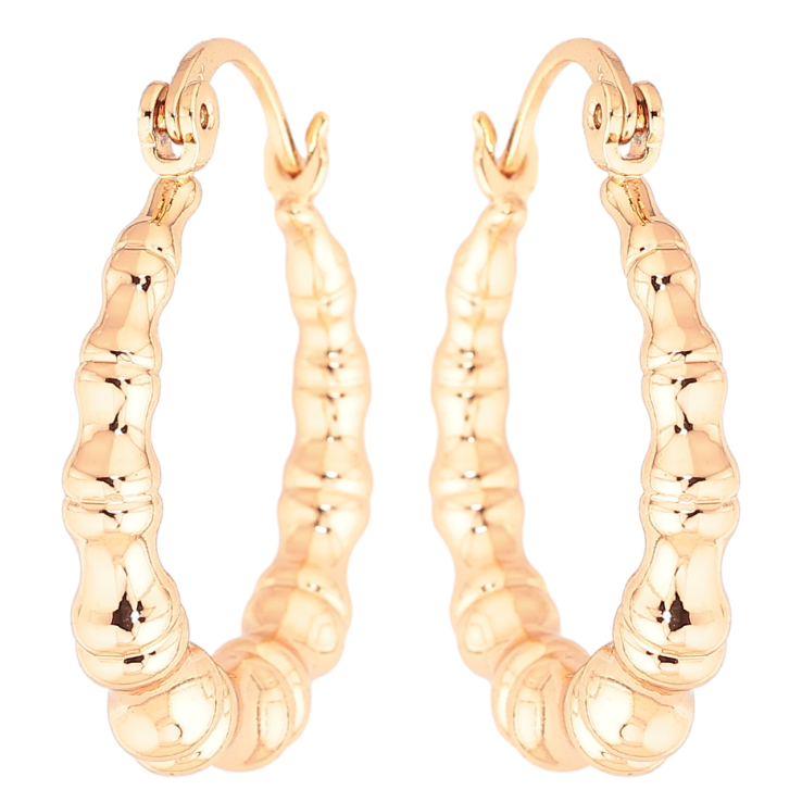 Сережки Xuping Позолота 18K кільця (конго) «Декоративний візерунок» ø 2.5см фото №6 Сережки Xuping Позолота 18K кільця (конго) «Декоративний візерунок» ø 2.5см фото №6