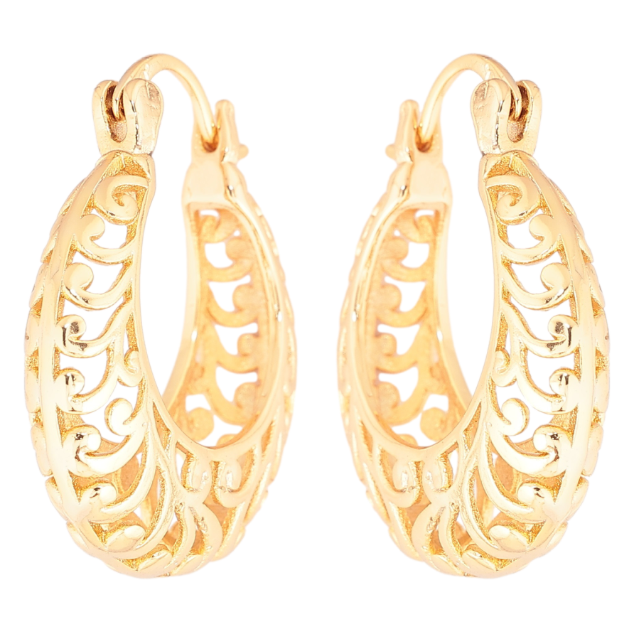 Серьги Xuping Позолота 18K замок-булавка Резной узор фото №1