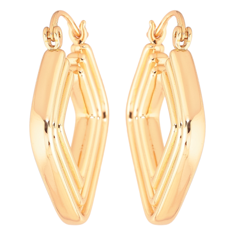 Сережки Xuping Позолота 18K замок-шпилька «Ромби» фото №1