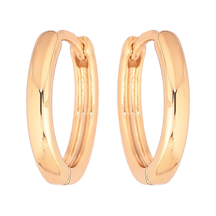 Сережки Xuping Позолота 18K колечка Класика, шир. 2мм ø 15мм фото №2 Сережки Xuping Позолота 18K колечка Класика, шир. 2мм ø 15мм фото №2