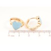 Сережки Xuping Позолота 18K колечка Сердечка з блакитною емаллю» фото №2 Сережки Xuping Позолота 18K колечка Сердечка з блакитною емаллю» фото №2