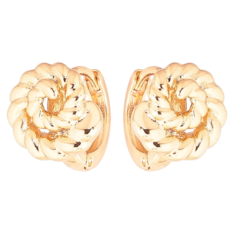 Сережки Xuping Позолота 18K колечка Спіральний візерунок» фото №1