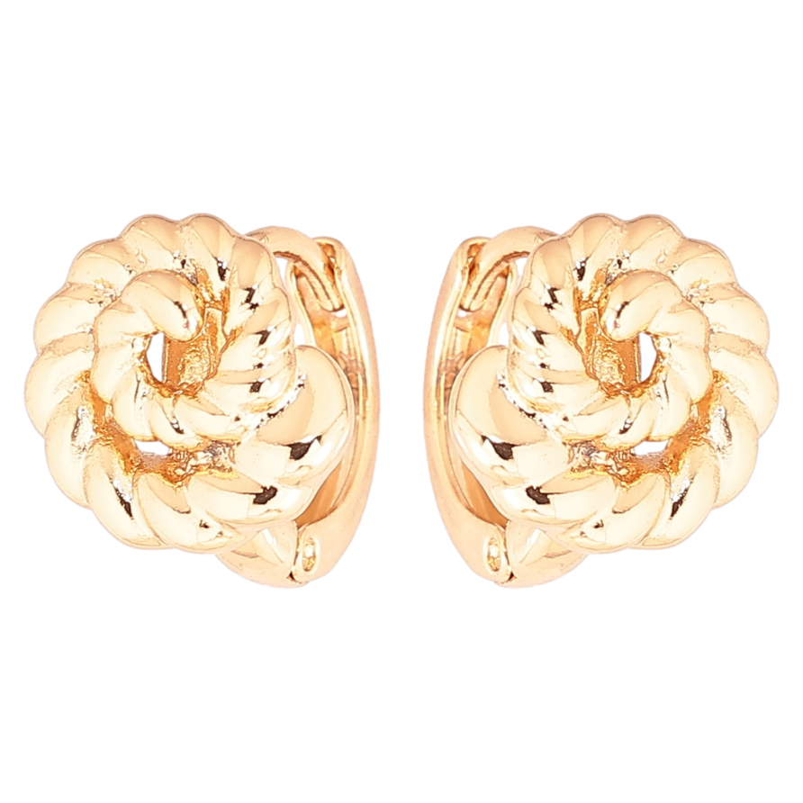 Сережки Xuping Позолота 18K колечка Спіральний візерунок» фото №1 Сережки Xuping Позолота 18K колечка Спіральний візерунок» фото №1