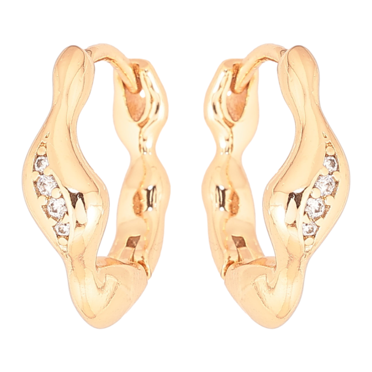 Серьги Xuping Позолота 18K колечки Декоративный узор фото №10