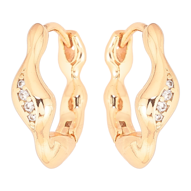 Серьги Xuping Позолота 18K колечки Декоративный узор фото №1