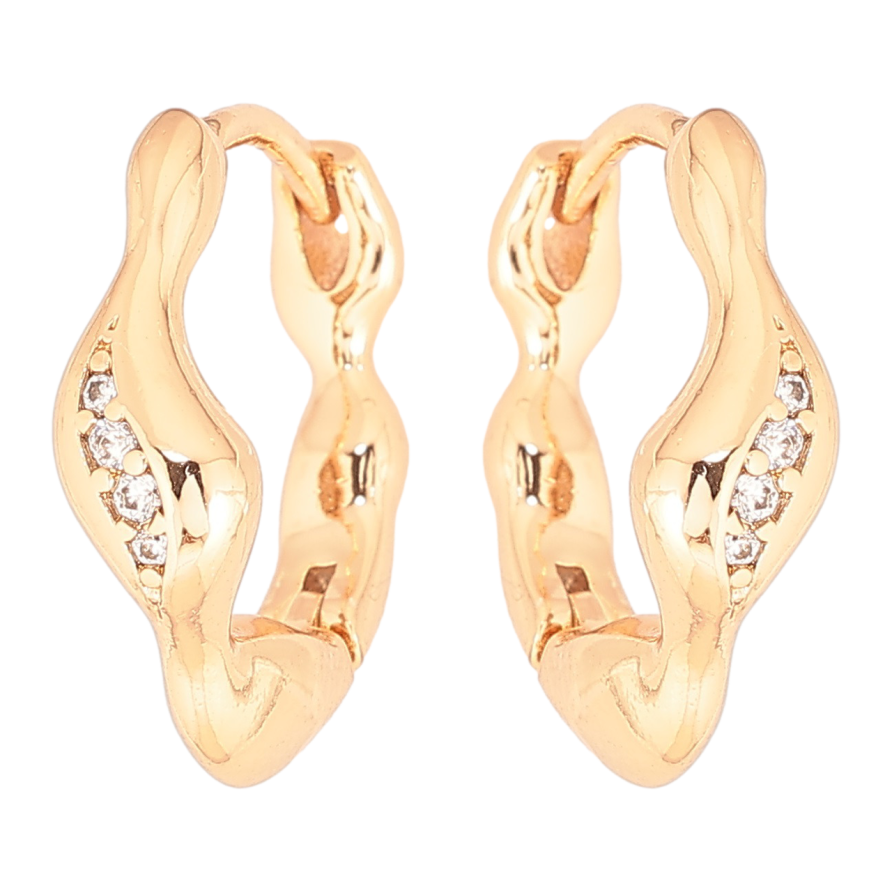 Серьги Xuping Позолота 18K колечки Декоративный узор фото №1