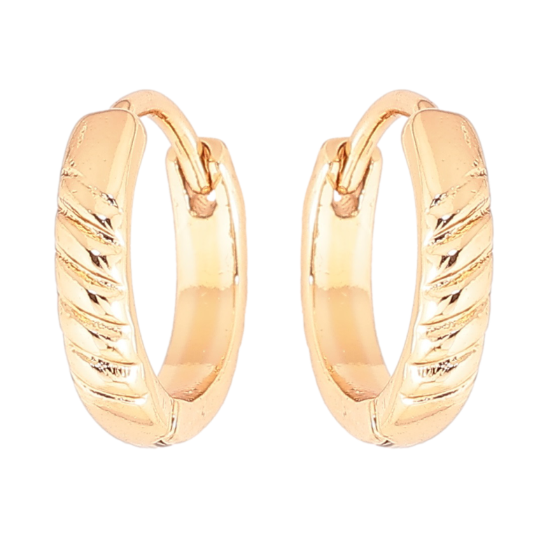 Серьги Xuping Позолота 18K колечки Декоративный узор фото №1 Серьги Xuping Позолота 18K колечки Декоративный узор фото №1