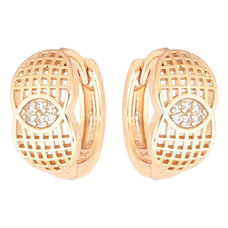 Сережки Xuping Позолота 18K колечка «Різьблений візерунок з кристалами» фото №21 Сережки Xuping Позолота 18K колечка «Різьблений візерунок з кристалами» фото №21