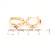 Сережки Xuping Позолота 18K колечка «Візерунок з червоним кристалом» фото №2