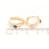 Сережки Xuping Позолота 18K колечка «Візерунок з синім кристалом» фото №2