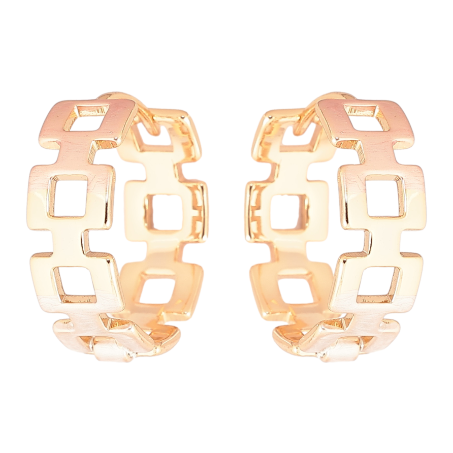 Сережки Xuping Позолота 18K колечка «Декоративний візерунок з фарбуванням емаллю» фото №1