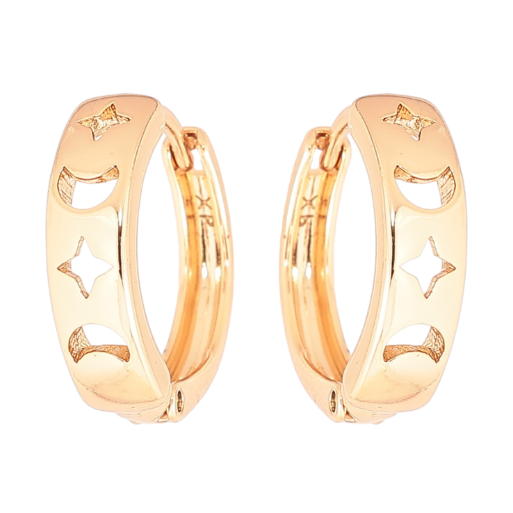 Сережки Xuping Позолота 18K колечка «Декоративний візерунок» фото №15