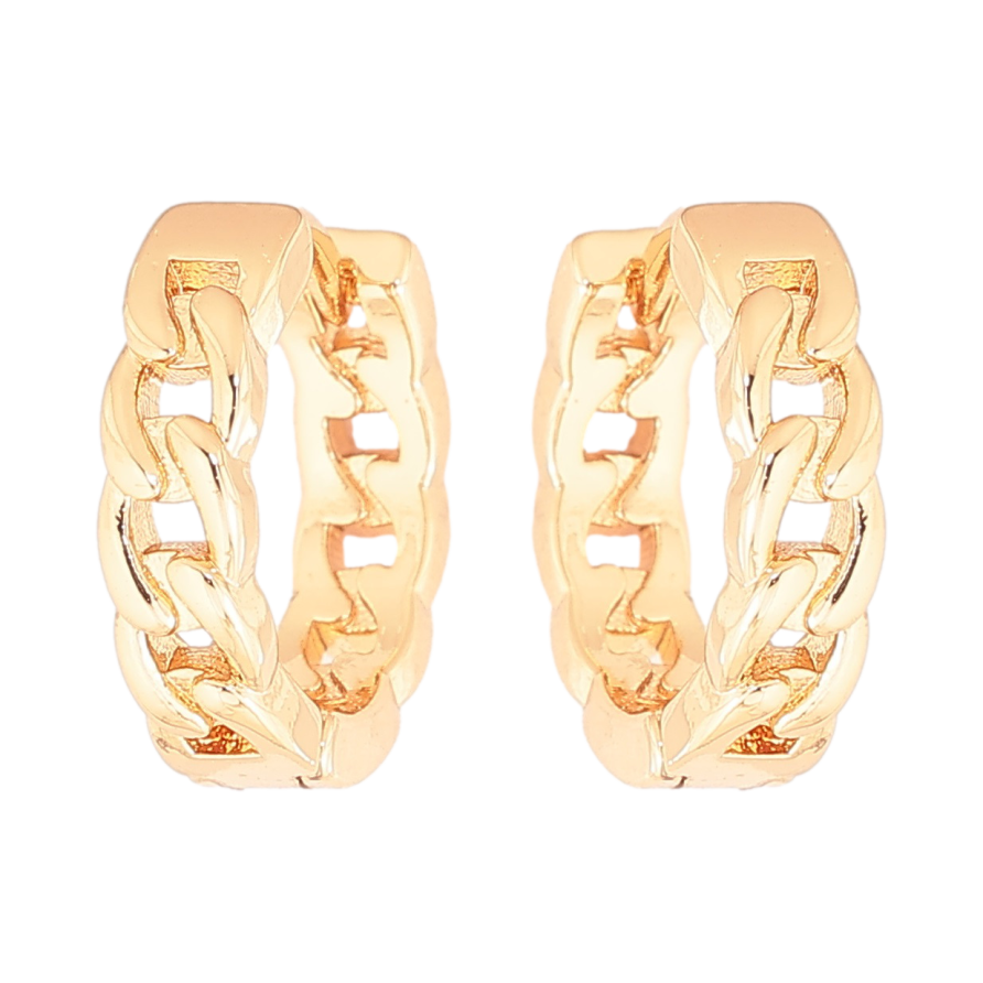 Сережки Xuping Позолота 18K колечка «Візерунок ланцюжок» фото №1 Сережки Xuping Позолота 18K колечка «Візерунок ланцюжок» фото №1