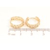 Сережки Xuping Позолота 18K колечка «Візерунок ланцюжок» фото №2 Сережки Xuping Позолота 18K колечка «Візерунок ланцюжок» фото №2