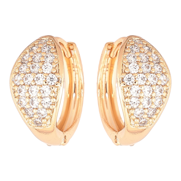 Сережки Xuping Позолота 18K колечка «Інкрустація кристалами» фото №18