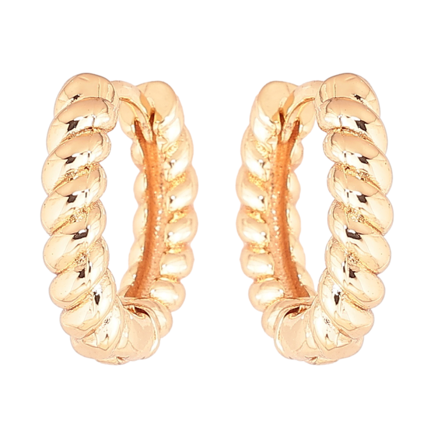 Сережки Xuping Позолота 18K колечка «Декоративний візерунок» фото №1 Сережки Xuping Позолота 18K колечка «Декоративний візерунок» фото №1