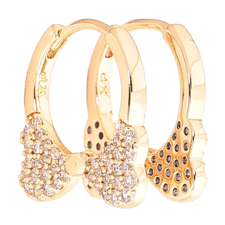 Сережки Xuping Позолота 18K колечка «Банти з інкрустацією кристалами» фото №1