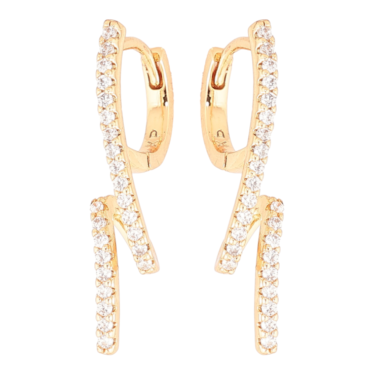 Сережки Xuping Позолота 18K колечка «Кручені доріжки кристалів» фото №9