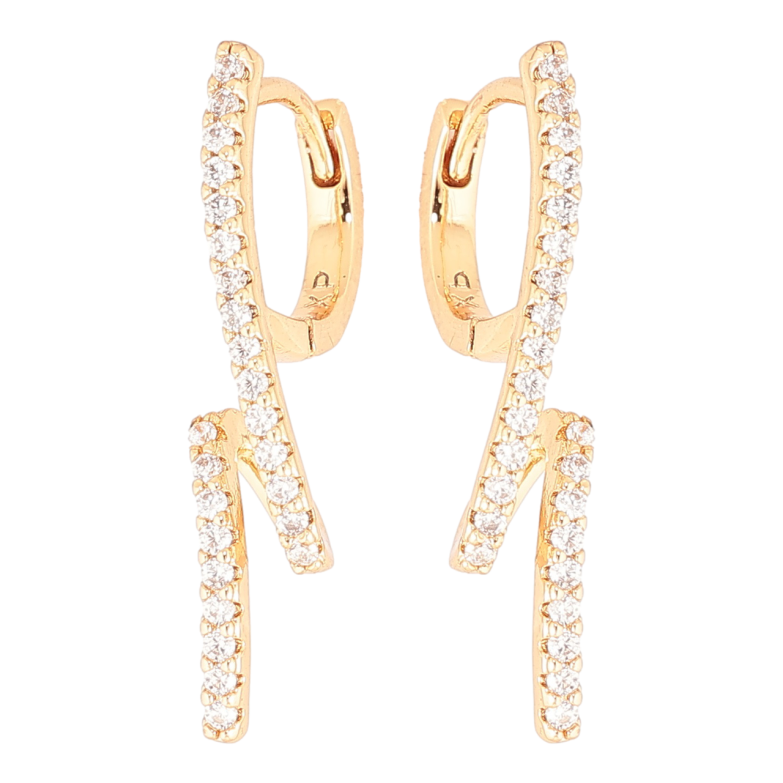 Серьги Xuping Позолота 18K колечки Крученные дорожки кристаллов фото №3